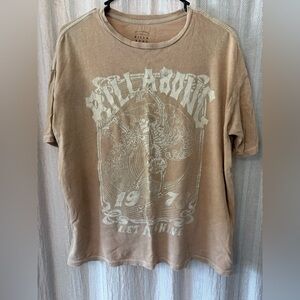 Billabong Tan Graphic oversized tee